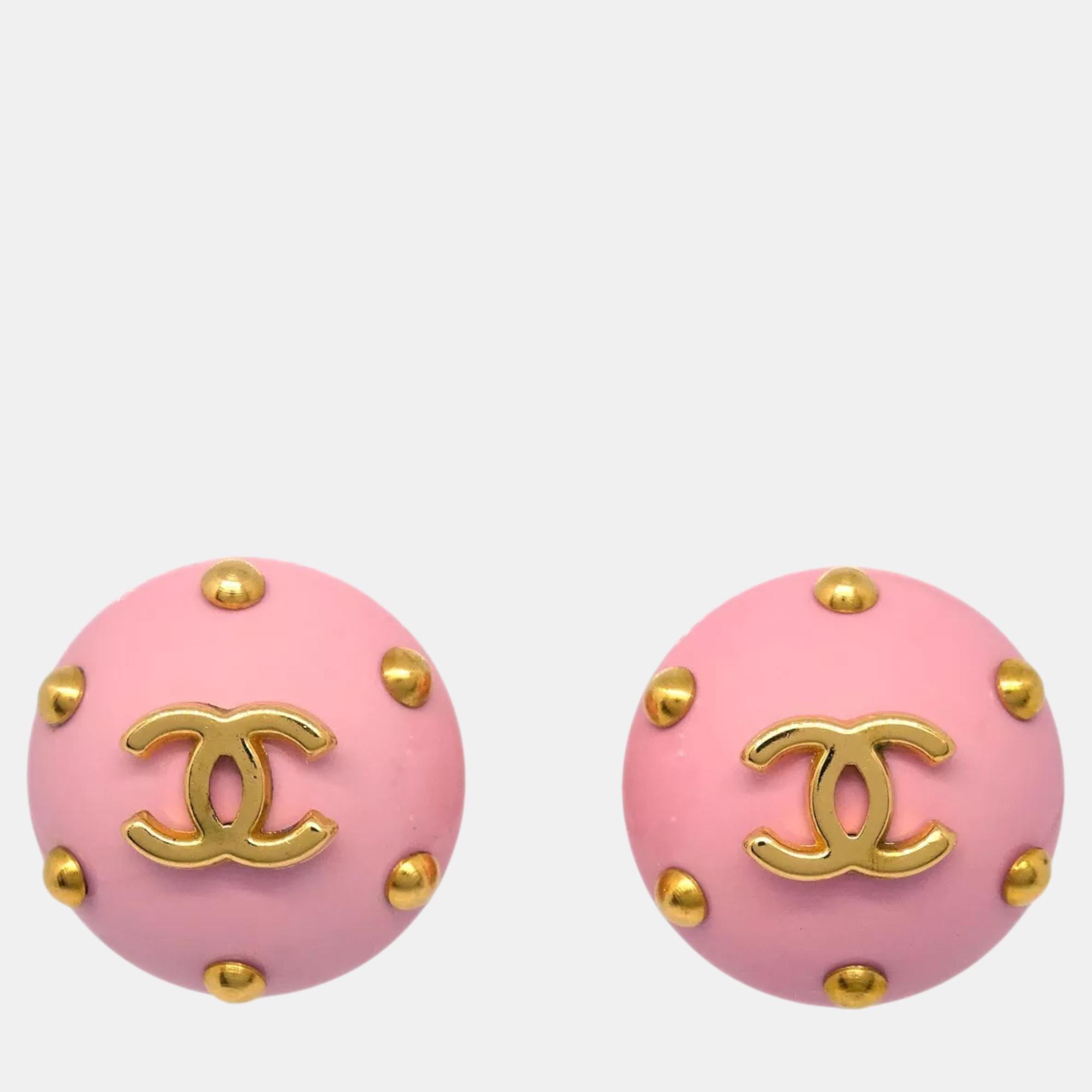 Chanel Pink Button Clip-On Earrings, Jewelry - Luxury Closet catalog