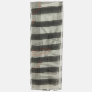 Chanel Grey Stripe Print Silk Scarf, Scarves & Shawls - Luxury Closet catalog