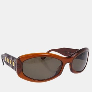 Chanel Brown Acrylic Small Sunglasses, Sunglasses - Luxury Closet catalog