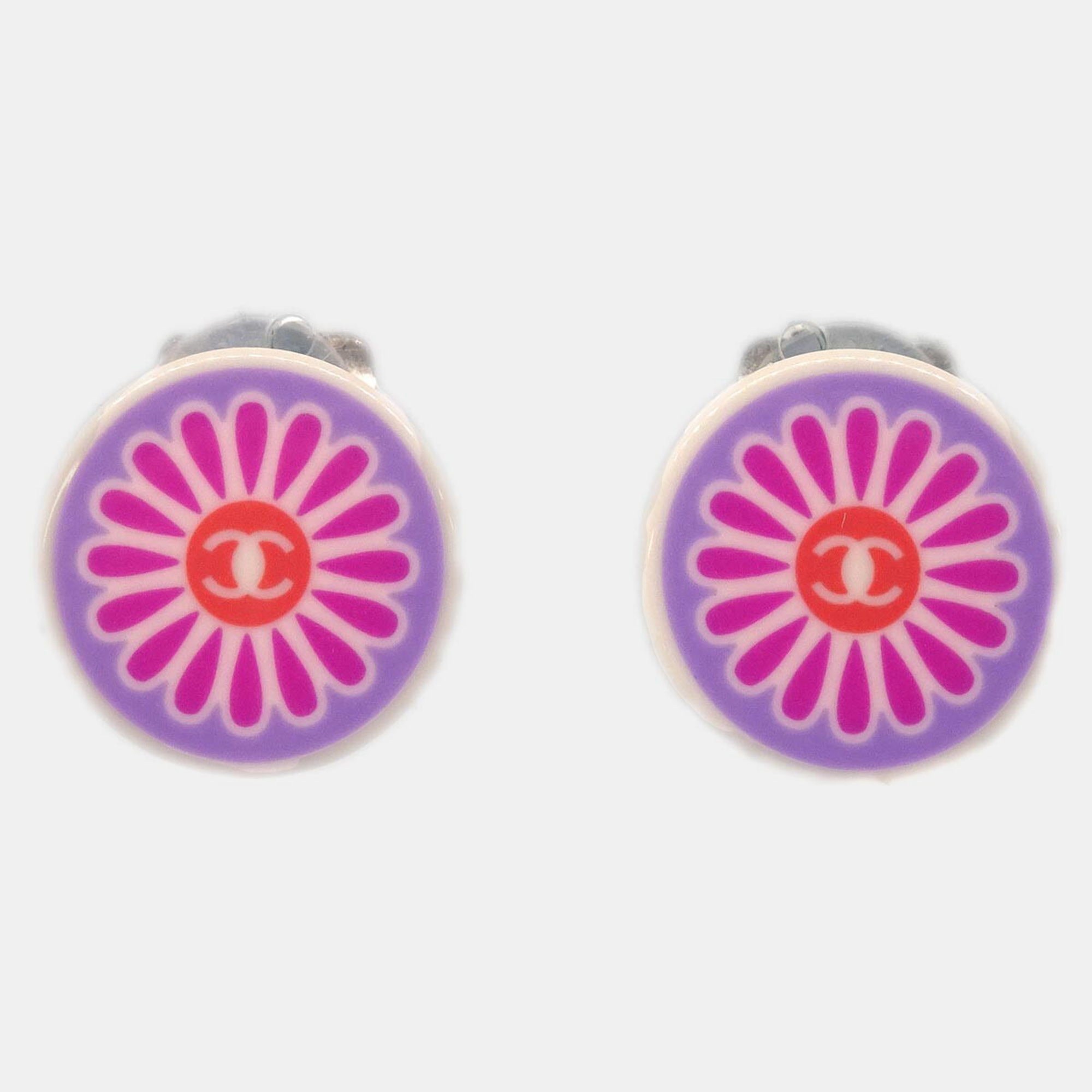 Chanel White Acrylic Clip-On Earrings, Jewelry - Luxury Closet catalog