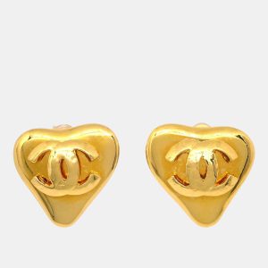 Chanel Gold Heart Earrings Clip-On, Jewelry - Luxury Closet catalog