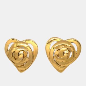 Chanel Gold Heart Earrings Clip-On, Jewelry - Luxury Closet catalog