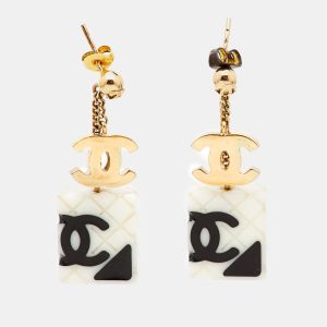 Chanel CC Resin Gold Tone Earrings, Jewelry - Luxury Closet catalog