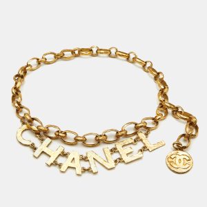Chanel Gold Tone Chain Link Belt, Belt Buckles - Luxury Closet catalog
