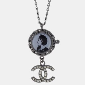 Chanel Mademoiselle CC Silver Pearl Chain Pendant Necklace, Jewelry - Luxury Closet catalog