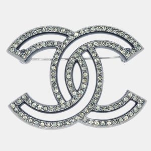 Chanel CC  Silver Rhinestone Pin Brooch, Jewelry - Luxury Closet catalog