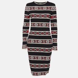 Chanel Black Stipe Pattern Rib Knit Bodycon Dress M, Dresses - Luxury Closet catalog