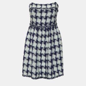 Chanel Black/White Houndstooth Patterned Tube Dress S, Dresses - Luxury Closet catalog