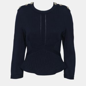 Chanel Blue Knitted Long Sleeve Top S, Shirts & Tops - Luxury Closet catalog