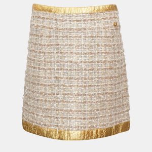 Chanel Gold Metallic Tweed Skirt S, Skirts - Luxury Closet catalog