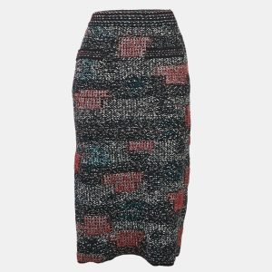 Chanel Multicolor Patterned Wool Blend Knit Midi Skirt M, Skirts - Luxury Closet catalog