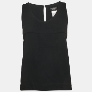 Chanel Black Textured Crepe Sleeveless Top M, Shirts & Tops - Luxury Closet catalog