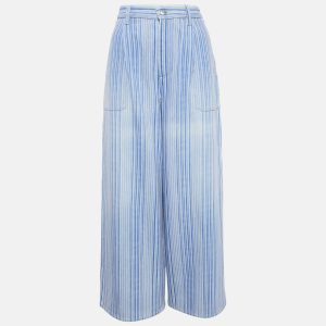 Chanel Purple/Multicolor Stripe Cotton Wide-Leg Pants M, Clothing - Luxury Closet catalog