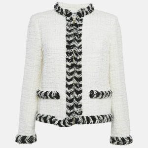 Chanel White Tweed Zip-Up Jacket M, Coats & Jackets - Luxury Closet catalog