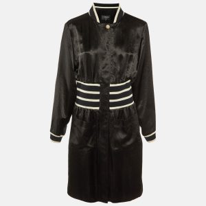 Chanel Black Satin Zip-Up Short Varsity Dress M, Dresses - Luxury Closet catalog