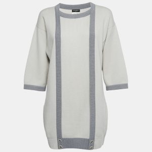 Chanel Grey Cashmere Contrast Trimmed Sweater Dress M, Sweaters & Cardigans - Luxury Closet catalog