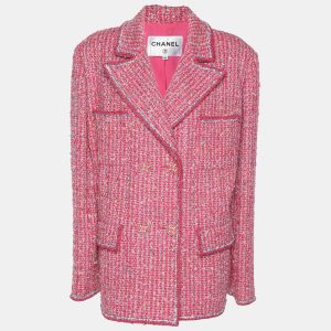 Chanel Pink Tweed Button Jacket M, Coats & Jackets - Luxury Closet catalog