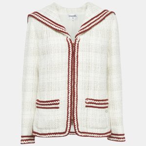 Chanel White Fantasy Tweed Jacket M, Coats & Jackets - Luxury Closet catalog