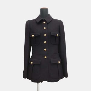 Chanel Black Wool Gripoa Button Jacket 38, Coats & Jackets - Luxury Closet catalog