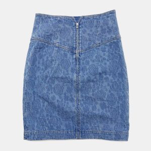 Chanel Cc Logo Camellia Skirt Size 36 Blue Cotton100%, Skirts - Luxury Closet catalog
