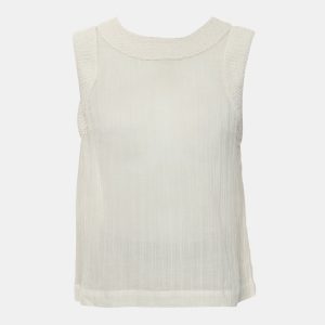 Chanel White Sleeveless Top, Shirts & Tops - Luxury Closet catalog