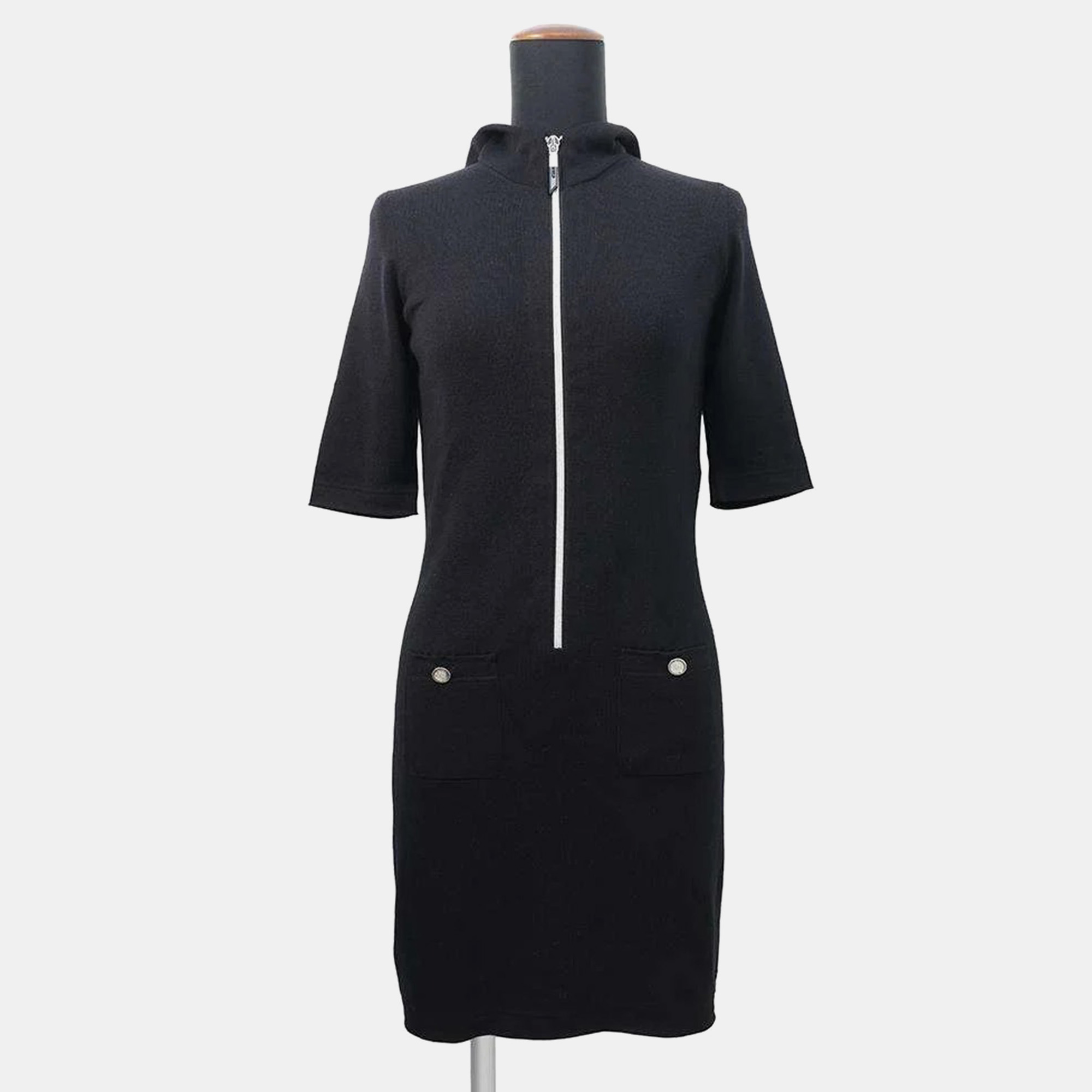 Chanel Cc Logo Black Button Dress Size 36, Dresses - Luxury Closet catalog