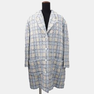 Chanel Tweed Jacket Light Blue Wool Size 34, Coats & Jackets - Luxury Closet catalog