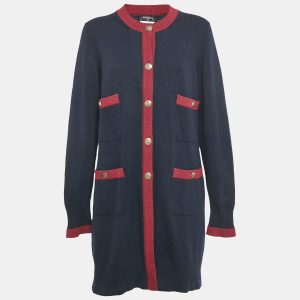 Chanel Navy Blue Cashmere Knit Long Cardigan XL, Sweaters & Cardigans - Luxury Closet catalog