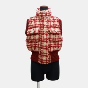 Chanel Red Beige Mohair Wool Tweed Vest Women Size 34, Sweaters & Cardigans - Luxury Closet catalog