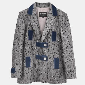 Chanel Single Breasted Jacket Gray FR 38, Coats & Jackets - Luxury Closet catalog