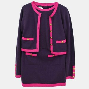 Chanel Purple Suit Cardigan Top Skirt, Skirts - Luxury Closet catalog