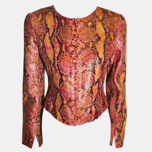 Chanel Red Python Leather Front Zip Jacket FR 36, Coats & Jackets - Luxury Closet catalog