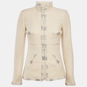 Chanel Beige Boucle Lurex Detail Jacket S, Coats & Jackets - Luxury Closet catalog