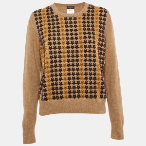 Chanel Brown Wool/Cashmere Floral Long Sleeve Sweater M, Sweaters & Cardigans - Luxury Closet catalog