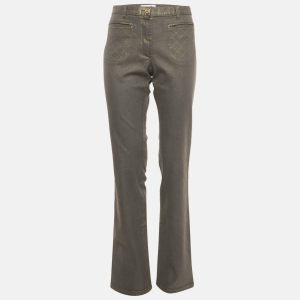 Chanel Grey Pearl Effect Denim Jeans M Waist 32", Jeans - Luxury Closet catalog