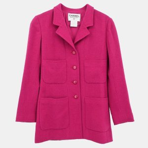 Chanel Single Breasted Jacket Pink Fabric Jacket Size 38, Coats & Jackets - Luxury Closet catalog