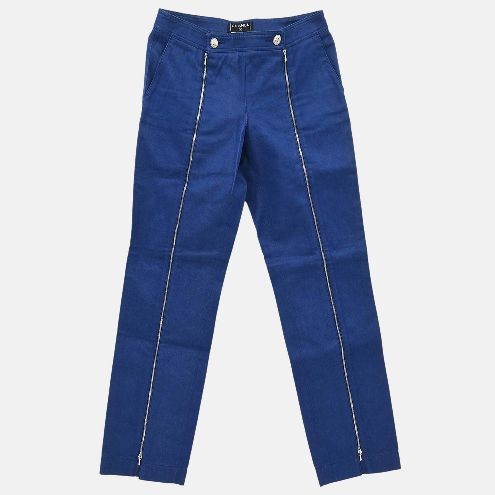 Chanel Blue Denim Long Pants Size 36, Clothing - Luxury Closet catalog