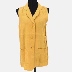 Chanel Beige Sleeveless Vest Jacket Linen FR 38, Coats & Jackets - Luxury Closet catalog