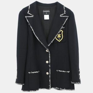 Chanel Single Breasted Black Wool Jacket Size 42, Coats & Jackets - Luxury Closet catalog