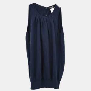 Chanel Navy Blue Sleeveless Top  38, Shirts & Tops - Luxury Closet catalog