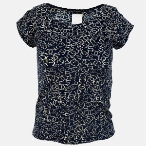 Chanel Navy Nylon Short Sleeve T-shirt Top Size 38, Shirts & Tops - Luxury Closet catalog