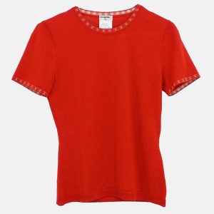 Chanel Short Sleeve Red Knit Top Size 36, Shirts & Tops - Luxury Closet catalog