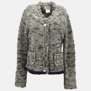 Chanel Collarless Jacket Gray 99A #42, Coats & Jackets - Luxury Closet catalog