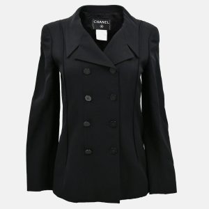 Chanel Single Breasted Jacket Black Size 34, Coats & Jackets - Luxury Closet catalog
