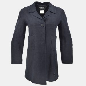 Chanel Single Breasted Jacket Black 98C #38, Coats & Jackets - Luxury Closet catalog