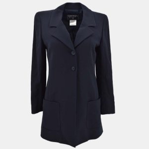Chanel Single Breasted Jacket Navy, Coats & Jackets - Luxury Closet catalog