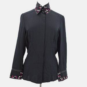 Chanel Race Front Opening Long Sleeve Top Shirt Black, Shirts & Tops - Luxury Closet catalog