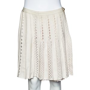 Chanel Light Pink Perforated Knit Faux Wrap Skirt S, Skirts - Luxury Closet catalog