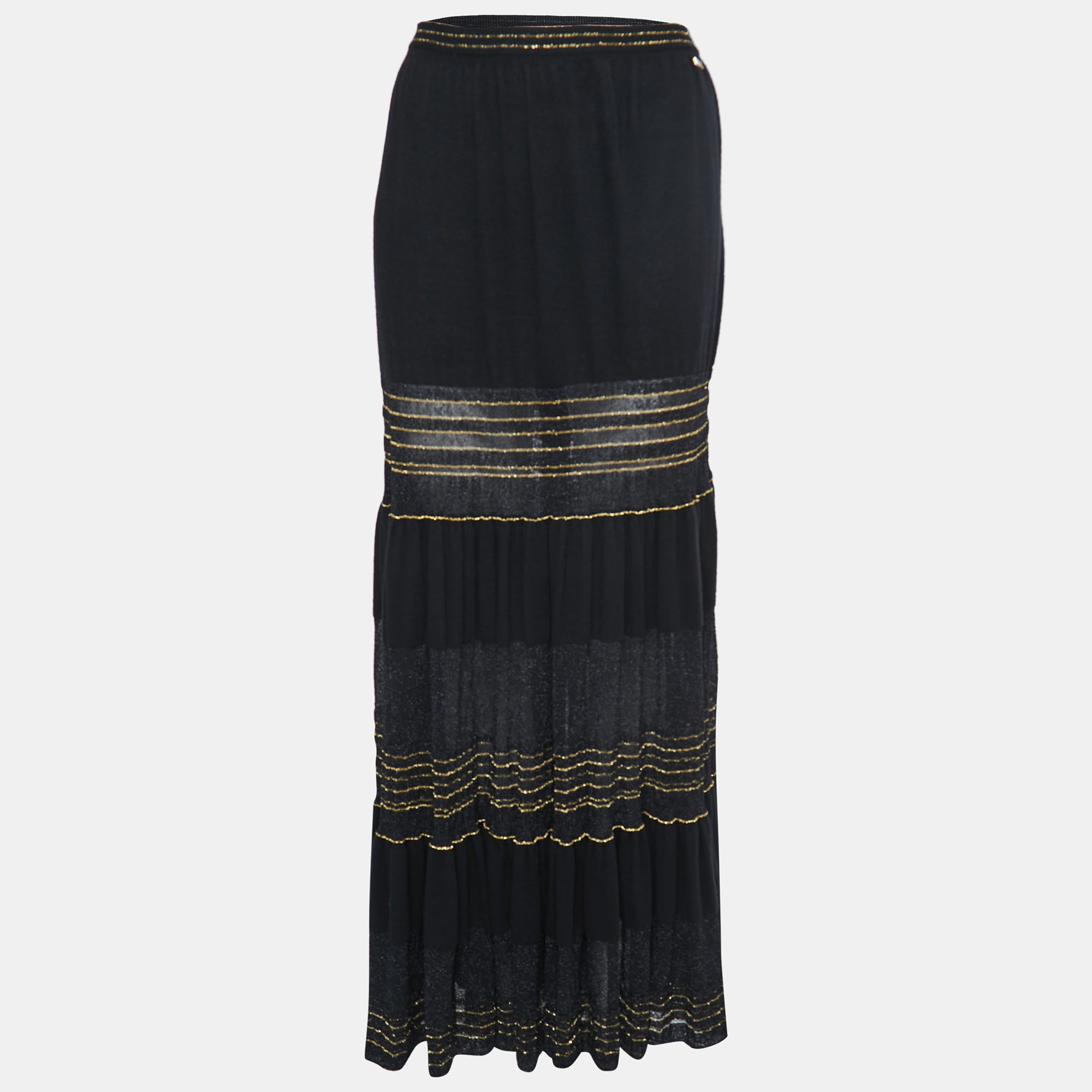 Chanel Black Lurex Knit Maxi Skirt M, Skirts - Luxury Closet catalog