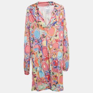 Chanel Multicolor Printed Jersey Full Sleeve Mini Dress L, Dresses - Luxury Closet catalog